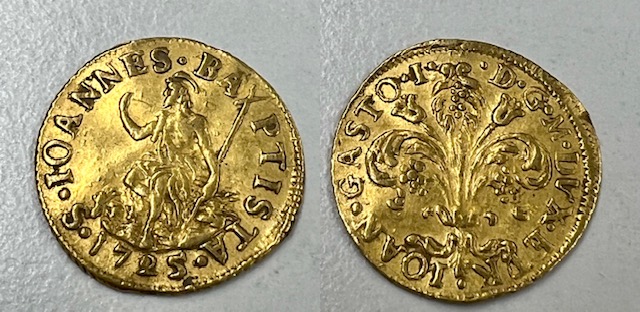 Firenze, Giovanni Gastone VII, Fiorino 1725 BB+